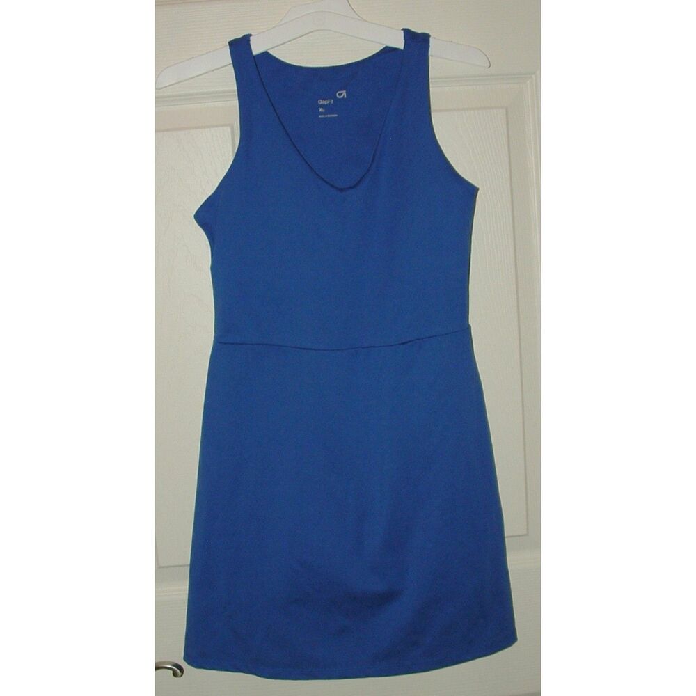 GAP FIT Blue Sz XS Sleeveless Soft Stretchy Removeable Pads Athletic Skort Dress - Picture 6 of 9